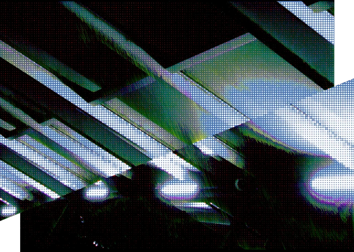 glitched parking garage