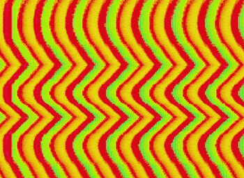 yellow and red wavy lines